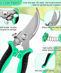 Drip Irrigation Coupling Kit With 50 Universal Five Eighth Inch Connectors And Tubing Trimming Shears for cutting drip tape.