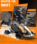 McLaren Licensed 48V Electric Go Kart for Teens 14 Plus with handbrake and electronic brake, 3 speed transmission shown.