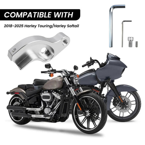 EZ Shift Neutral Gear Assist For Harley M8 Touring And Softail Bikes With Easy Mount Bracket shown with compatible bikes