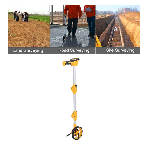 Baxnore Digital Display Measuring Wheel Accurate Distance Measure Tool with Backlit, designed for land, road, and site surveying.