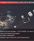 Power Window Regulator With Motor For BMW 3 Series E90 E91 2006-2012 Rear Left Driver Side shown against a graphic background.