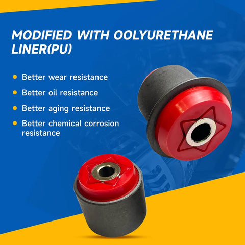 Polyurethane bushing from Beefed Up Front Upper Control Arm Kit With Ball Joint Tie Rod End Sway Bar Link And PU Bushings