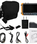 Five Inch CCTV Tester Monitor For Analog Cameras, HDMI And VGA Input, Six In One Debugging Tool with accessories and carrying case