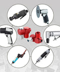 One Quarter Inch NPT 360 Degree Swivel Air Hose Connector Two Pack For Pneumatic Tools And Industrial Air Fittings With Quick Change Adapters To Prevent Kinking And Cut Fatigue For Pros And DIYers, red aluminum swivel fittings