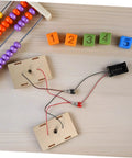 Hands On Circuit Board Kit For Young Experimenters Electrical Circuit Building Set with abacus and wooden blocks