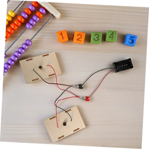 Hands On Circuit Board Kit For Young Experimenters Electrical Circuit Building Set with abacus and wooden blocks