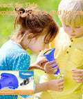 Children using Kids Digital Microscope With 2 Inch IPS Display, 1000X Magnification, Handheld USB Microscope Camera outdoors