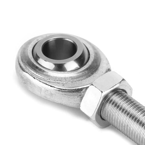 Two Pack Heim Joint Rod End Kit 1/2-20 RH Thread Male Rod End Bearing With Hardened Steel Zinc Plated Finish, close-up