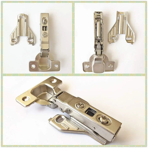 Smooth Operator Soft Close Hinges Full Overlay Clip On Build With Integrated Dampers For Frameless Cabinets - silver steel hinges