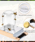 Two Pack Light Wood Beehive Entrance Feeders For Hive Front Water Or Sugar Syrup Bee Watering Station And Drinking Tool