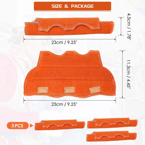 Hard Hat Sweatband Replacement 3 Pack Washable Flame Retardant Cotton Liner sizes and dimensions.