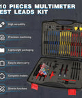 110 Piece Automotive Test Lead Kit With Back Probes, Piercing Clips, Alligator Clips, LED Probes, 72 Terminal Adapters