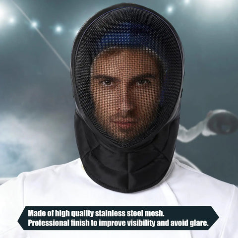 Fencing Coach Mask Protective Gear For Training And Sparring Full Face Coverage With Neck And Chin Guard, Size Small