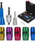 8 In 1 Electrician Wire Stripper And Twister For Drill, 2026 Upgraded Tool Set for 6 to 14 AWG in hard case