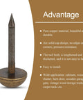 Top Shelf Solid Brass Antique Upholstery Tacks With Realistic Bronze Hue Heavy Duty Furniture And Carpet Thumb Tacks Size Half Inch