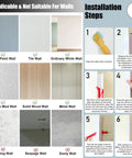 Clear Plastic Corner Guard Strip Self Adhesive Peel And Stick Wall Protector Tough Petg Edge Trim For Sharp Corners installation guide on various wall types.