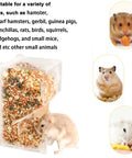 Two Piece Hamster Automatic Feeder Set With Heavy Duty Bracket And Easy Pour Spoons No Drama Small Animal Food Dispenser For Rodents And Little Furballs Definitely A Solid Bet with hamster accessing seeds.