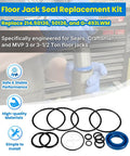 Floor Jack Seal Replacement Kit with O Ring Seals for 3 to 3.5 ton jacks from Sears Craftsman and MVP displayed with tools