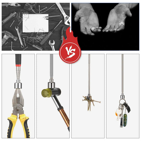 Double Pack Telescoping Magnet Pick Up Tools With 20 Pound Magnetic Tool And 3 Pound Telescoping Magnet Stick For Hard To Reach Places Great For Retrieving Lost Nuts Bolts Small Parts And Tools A Handy Gift For Christmas Or Birthday