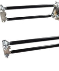 Universal Four Link Suspension Kit With Adjustable Bars And Panhard Bar For Custom Builds Ride Ready Includes Weld On Mounts 24 Inch Steel Link Bars Axle And Frame Brackets Center Link Mounts, steel bars and brackets