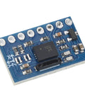 Nine Axis BNO055 Sensor Module With 3 Axis 12 Bit Accelerometer And 16 Bit Gyroscope Flexible Output For Accel Gyro And Magnetic Data Pro Grade Motion Sensor For Smartphones And Wearable Devices blue PCB module with solder pads