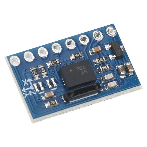 Nine Axis BNO055 Sensor Module With 3 Axis 12 Bit Accelerometer And 16 Bit Gyroscope Flexible Output For Accel Gyro And Magnetic Data Pro Grade Motion Sensor For Smartphones And Wearable Devices blue PCB module with solder pads