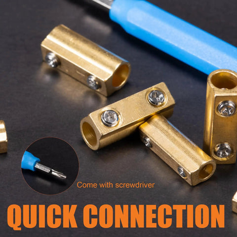 Heavy Duty Wire Connectors Kit With Heat Shrink Tubing 12 Pcs Terminals For 16-8 AWG And 8-6 AWG Brass Copper Crimp Terminals With Stainless Screws