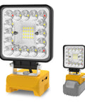 Cordless 55W Work Light With Hella Bright 36 LED Beads, USB Type-C Charging, 3 Modes High Low Red, 140 Degrees Rotatable