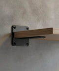 Hidden Shelf Brackets For Floating Shelves Black Cold Rolled Steel Support For 1.2 To 1.5 Inch Thick Boards on wall
