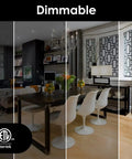 Dimmable lighting in dining room using Ultra Thin Canless Gimbal Downlight Four Pack With Rotating Lens 5CCT Switch LED Fixture