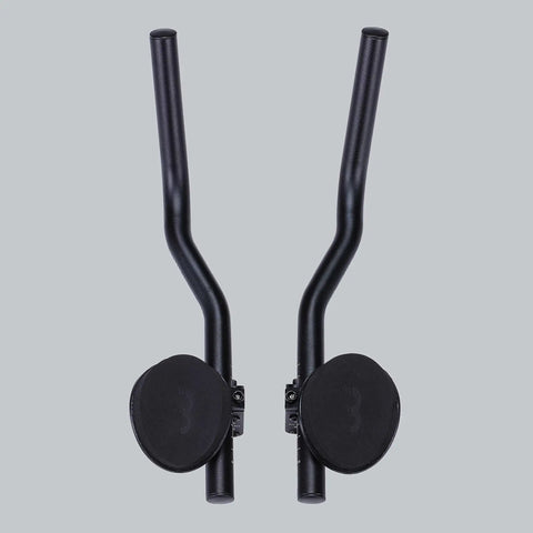 Aluminum Two-Piece Aero Bars For Road Bikes With 26/31.8 Mm Clamp, Easy Install Tri Bars, Lightweight Accessory Featuring AeroBase BHB-52.