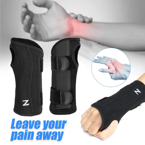Carpal Tunnel Wrist Brace For Pain Relief And Faster Sleep Adjustable For Men And Women Night Splint Support visible on hand.