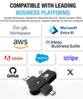 Top Tier FIDO2 Security Key And MFA Hardware Token With NFC Passkey for use with multiple business platforms.