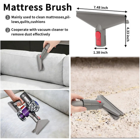 Replacement Attachment Kit For V15 V15s V12 V11 V10 V9 V8 V7 Gen5 Cordless Vacuum Mattresses Brush Cleaning Tool