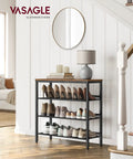 Four Tier Shoe Rack For Entryway Storage Freestanding Adjustable Mesh Shelves Heavy Duty Industrial Organizer showcasing a stylish setup with shoes.