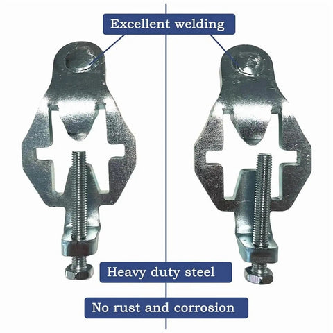 Heavy Duty T-Post Gate Hinge Pins For Farm Gate Garden Gate And Backyard Gates, Steel Silver Finish, 2 Pack With Screws, Built Tough Gate Hardware For T-Post Hinges