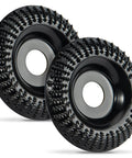 Two Pack 4 Inch Wood Carving Grinding Disc For Angle Grinder With 5 8 Inch Arbor heavy duty shaping wheels for quick workshop builds.