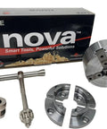 G3 Lite Wood Lathe Chuck Bundle With 2 Inch Jaw Set And I9NS Three Quarter Inch 16 TPI Insert Adapter for Mini Lathes
