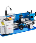 Top Rated Bench Top Mini Metal Milling Lathe 7x12 With Variable Speed 0-2250 RPM And Bright Lamp with precision control features.