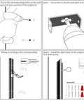 Installation guide for Dope Outdoor Wall Sconce Lights With Three Color Temperatures 3000K 4500K 6000K For Patio Yard Garage