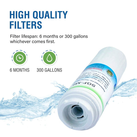 SGF M9 Replacement Water Filter For UKF8001 And EDR4RXD1 Systems, coconut carbon block filter with 300-gallon lifespan