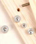 Handy Doweling Pin Center Drill Set With Sharp Point Transfer Plugs In One Quarter, Five Sixteenths, Three Eighths, And One Half Inch Sizes