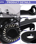 Mini Bike Throttle Linkage Kit For Predator 212cc And 224cc Engines, Easy Mount For GX160 GX200 Clones, Predator 212 Hemi, Harbor Freight Models, Powerhorse 208cc, DuroMax XP And More installed on engine with black metal bracket
