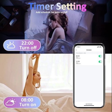 Person using Ultra Thin 6 Inch Smart LED Recessed Light 4 Pack RGB Dimmable CCT Downlight With Junction Box 13W 1040 Lumens with app control