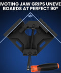 Tight Corner Clamping Done Right With These Badass Aluminum Right Angle Clamps featuring self adjusting swing jaws and fold flat handles, pivoting jaw grip at 90°.