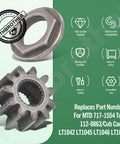 Pinion Gear And Steering Bushing Kit For MTD Cub Cadet 717-1554 917-1554 Toro 112-0863 with part numbers and features listed