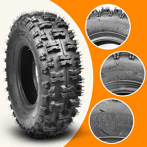 4.10 By 3.50-6 NHS Tire for Lawn Mowers, Go Karts, and ATVs