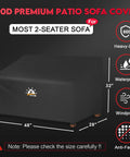 48 Inch Patio Loveseat Cover 600D Waterproof Heavy Duty Outdoor Sofa Cover For 2 Seater Couches Bench And Glider Fits Up To 48 Inches