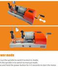 Portable Horizontal Metal Cutting Tool With 110V Power High Precision Slotting Machine showing electric and manual modes