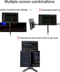 Rock Solid Triple Monitor Stand Built Like A Tank Heavy Duty Full Motion Adjustable Arms With Sturdy Metal Base Fits Up To Twenty Seven Inch Screens displaying multiple screen combinations for enhanced productivity.